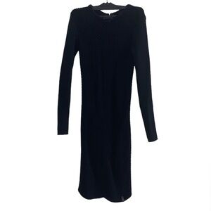 RUDSAK ribbed sweater dress long sleeves black XS